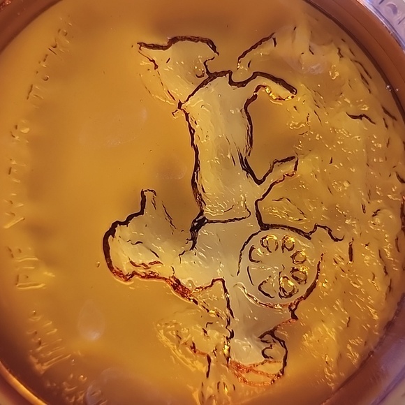 VTG. Mother Goose Nursery Rhymes, Tiara Amber Glass, Children's Plates. - Picture 4 of 16